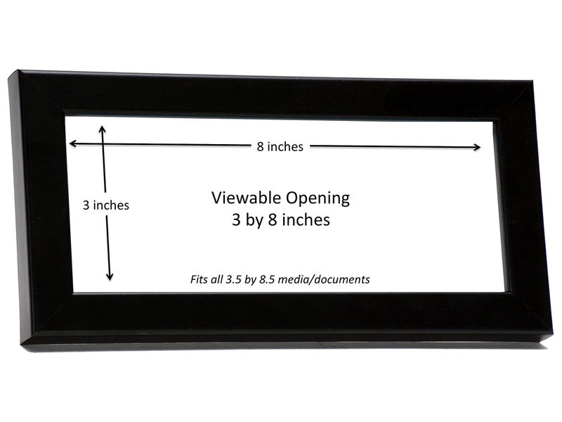Creative Picture Frames [3.5x8.5bk] Professional Black Business License Certificate Frame, Holds 3.5 by 8.5 inch Media, Self-Standing with Wall Hanger - Image 5